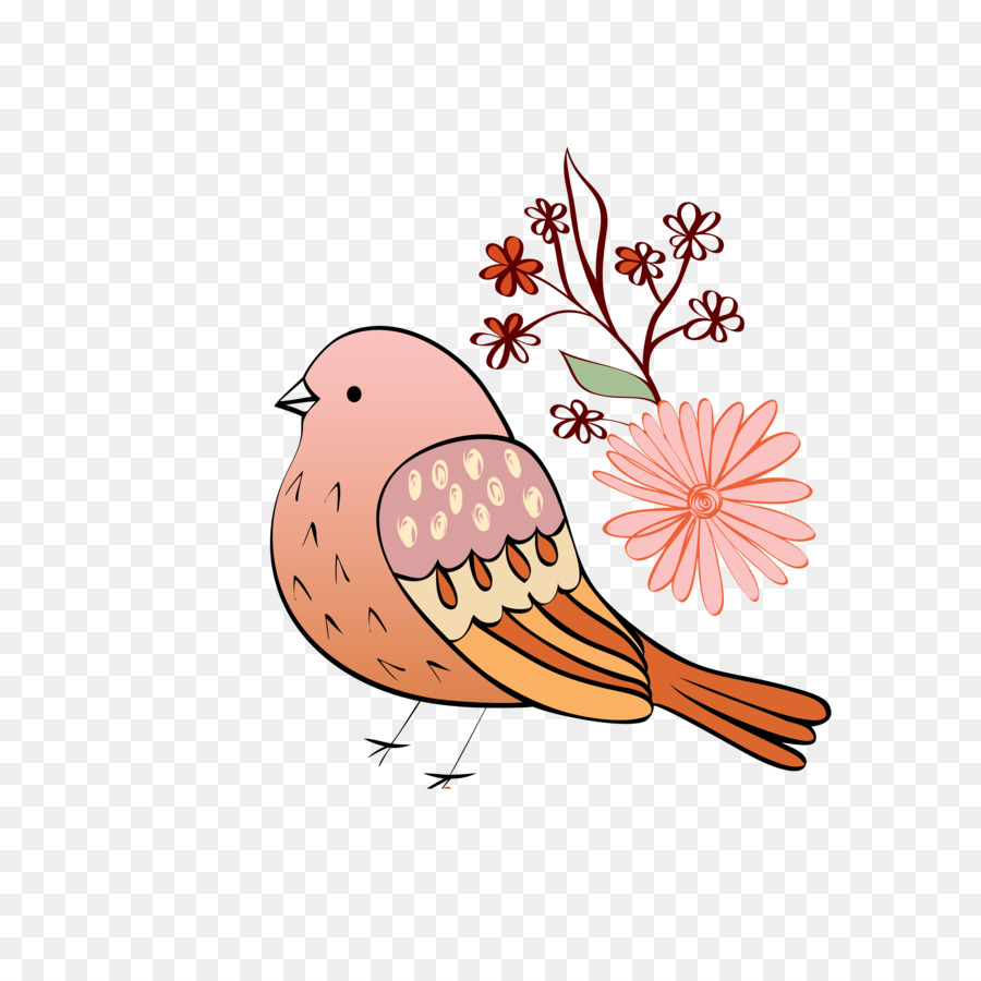 Bird Flower Birds And Flowers Png Download 45464546 Free