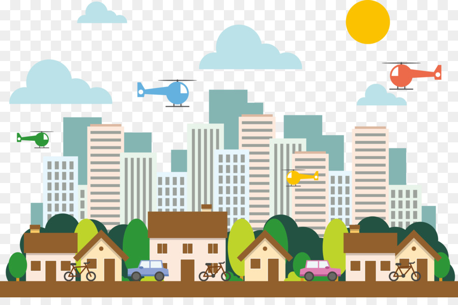 Download Housing House Illustration - City housing vector png ...