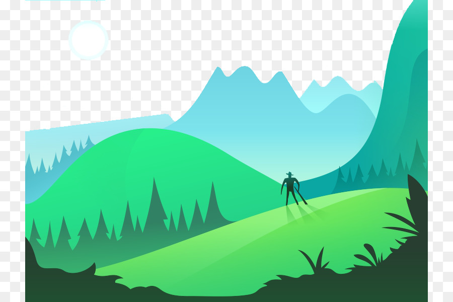 Download Euclidean vector Illustration - Vector Mountain Background ...