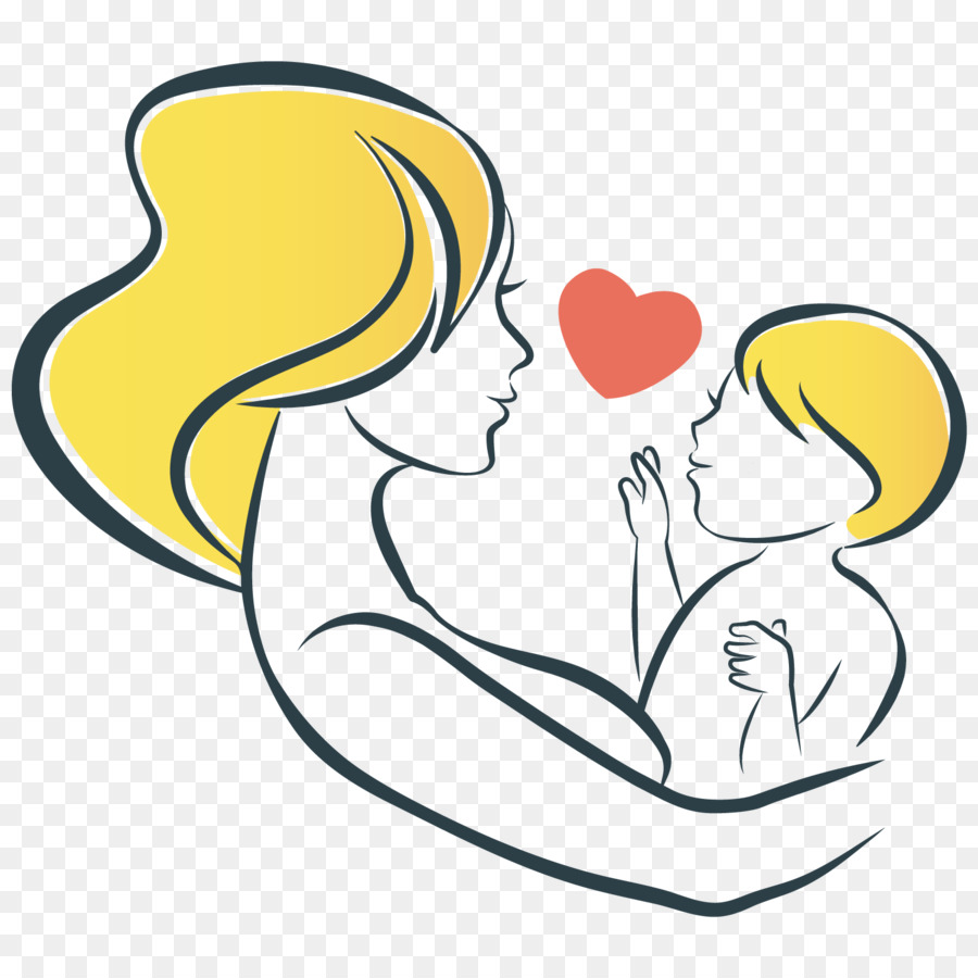 Logo Hari Ibu Ilustrasi Ibu Dan Anak Dicat Unduh Seni Teks