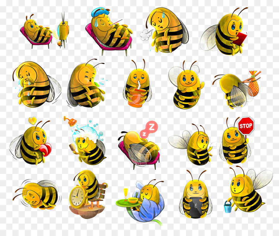 Bee Emoticon png download - 2500*2076 - Free Transparent Bee png Download.