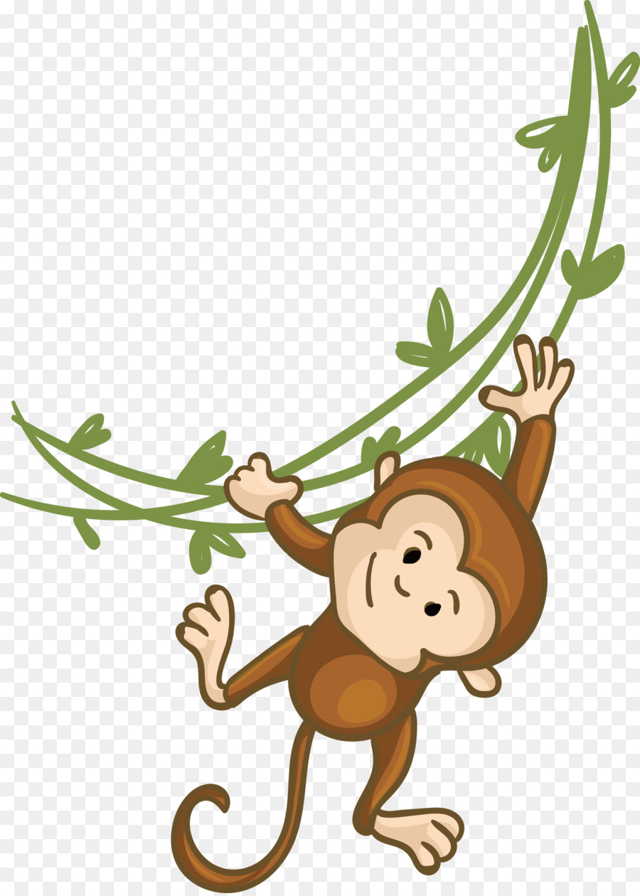 Monkey Clip art - Vector cartoon monkey 2294*3202 transprent Png Free