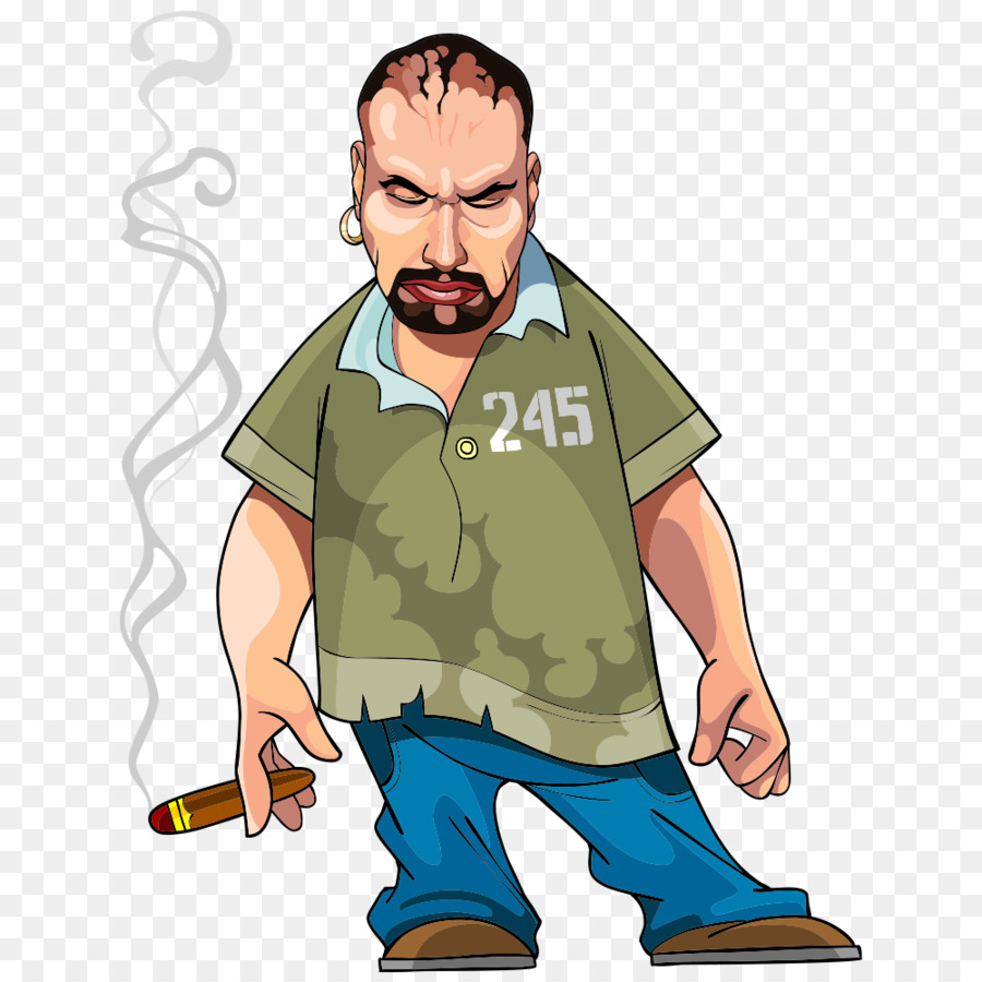 Merokok Kartun Ilustrasi Pria Yang Merokok Vektor Unduh Tshirt