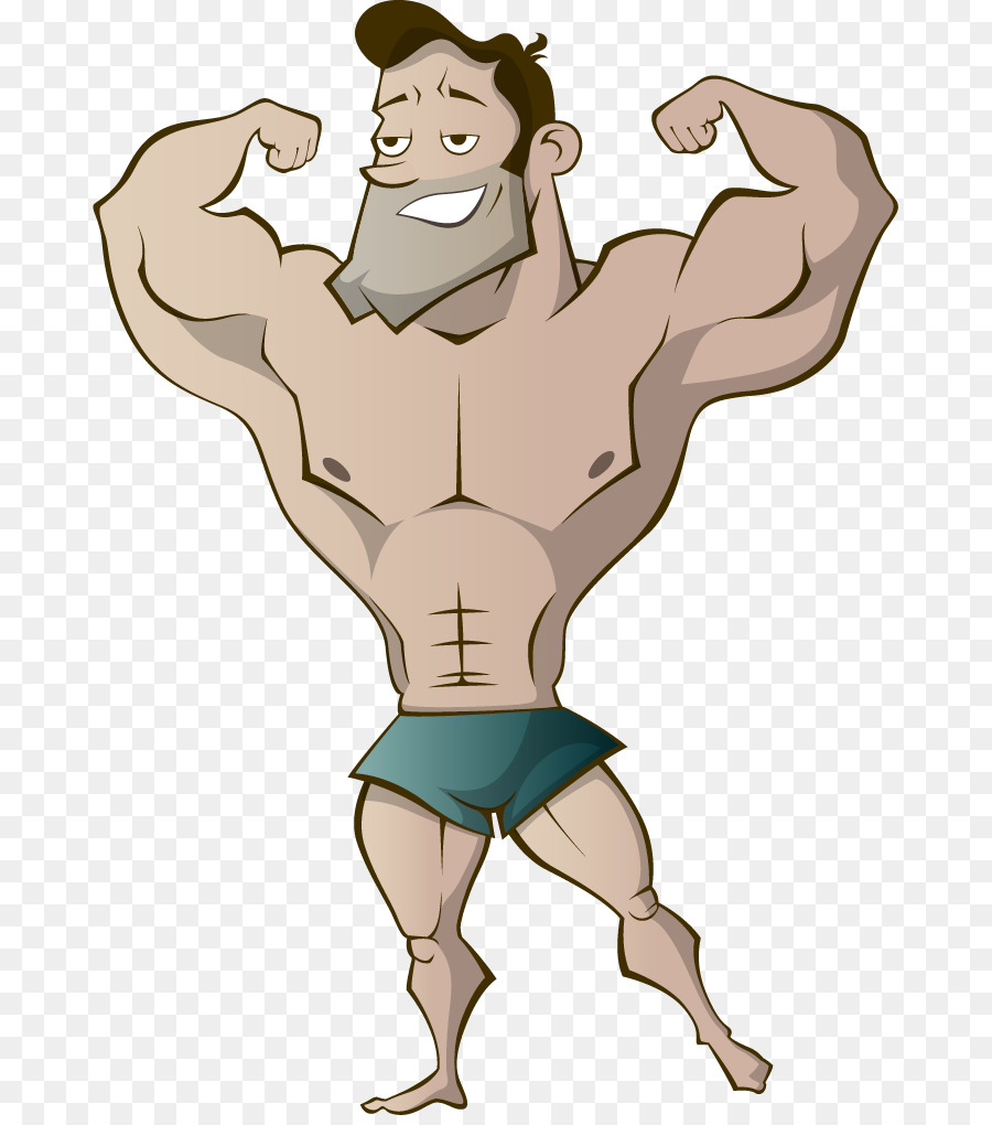 Cartoon Drawing - Vector hand-drawn strong man png download - 731*1011