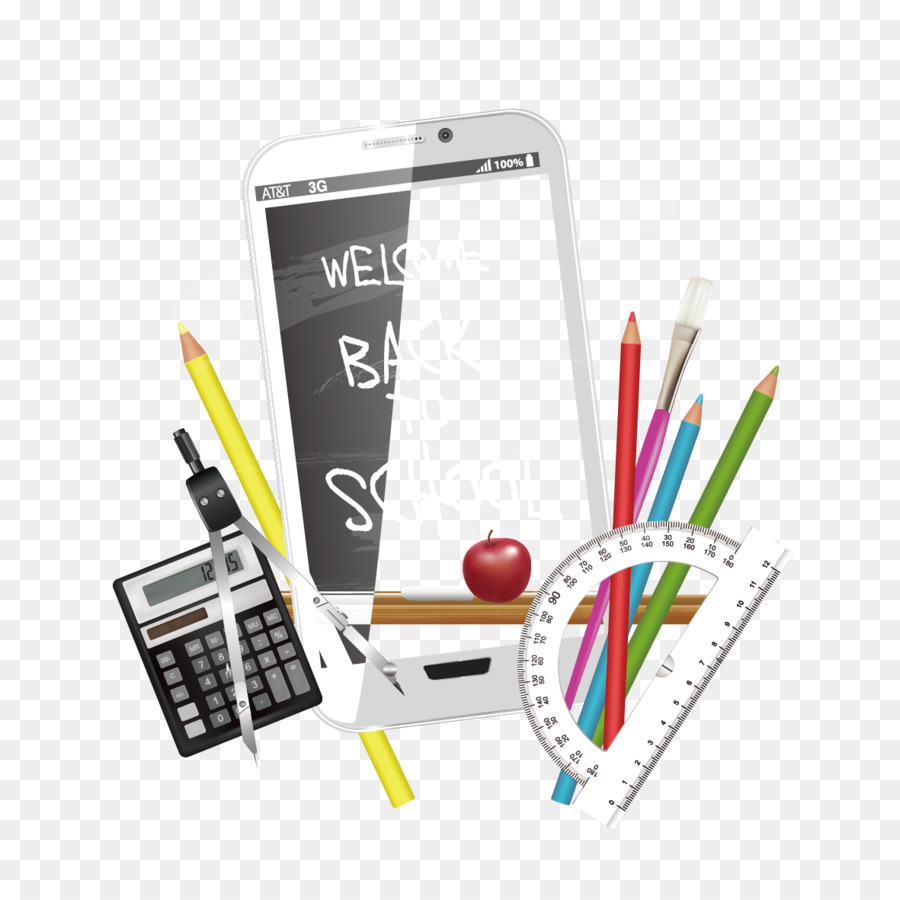 Belajar Adobe Illustrator Vektor Ponsel Dan Peralatan Sekolah