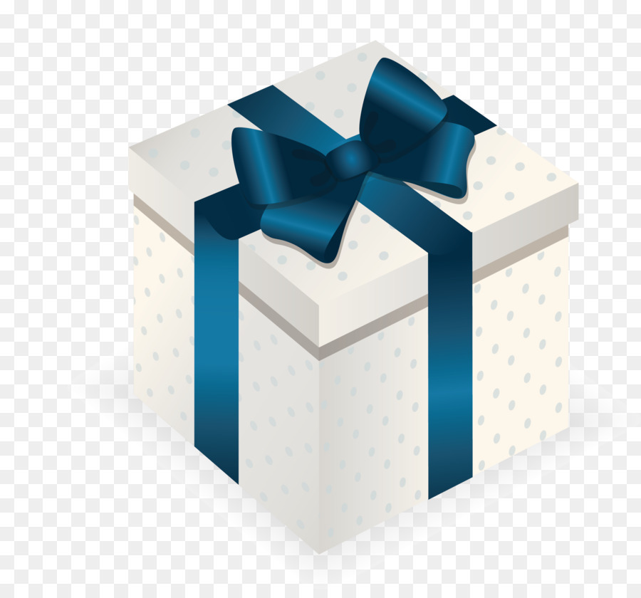 Gift Box Christmas - Blue gift box top view 2679*2464 transprent Png