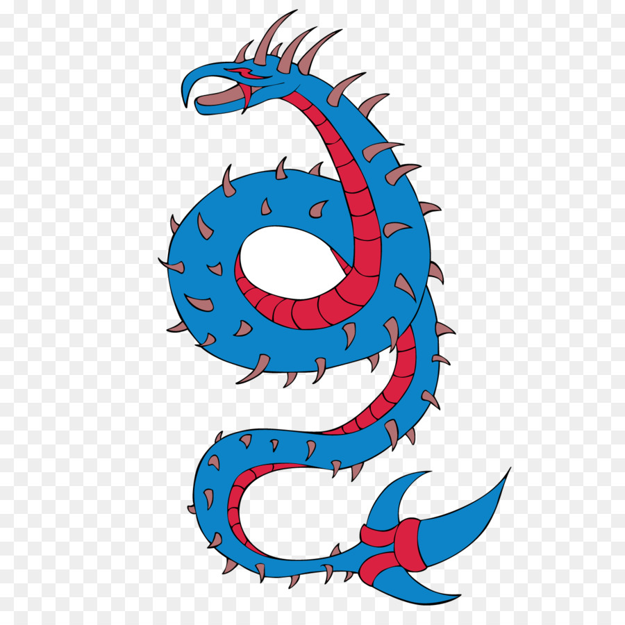 Naga Cina Jepang Naga Ilustrasi Blue Dragon Kartun Unduh Ikan