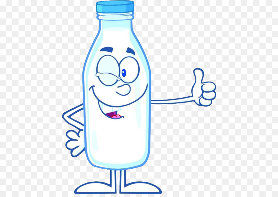 Cartoon Royalty-free Milk bottle Stock photography - Blue glass of