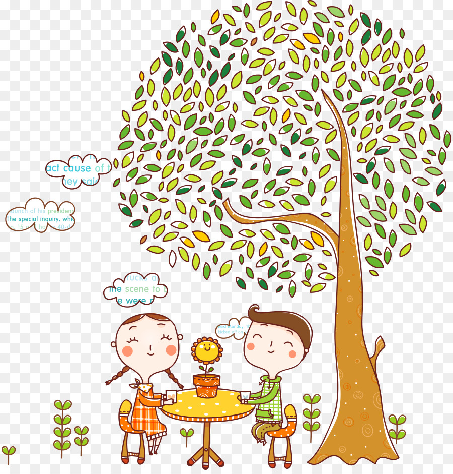 Ilustrasi Pohon Pohon Vektor Anak Unduh Seni Titik Teks
