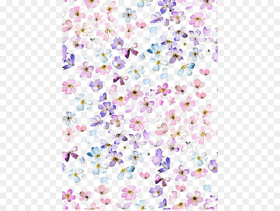 Pastel Flower Watercolor painting Purple Wallpaper - Flower Print png