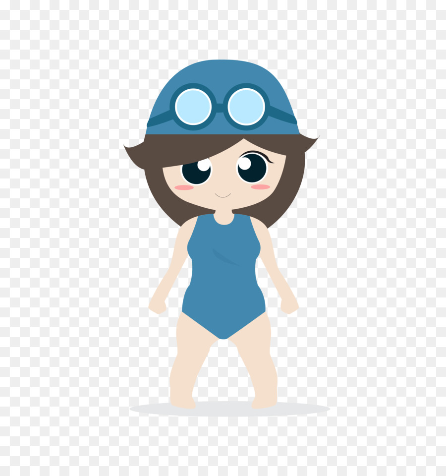 Swimming - Cartoon cute swimmer png download - 2736*2872 - Free