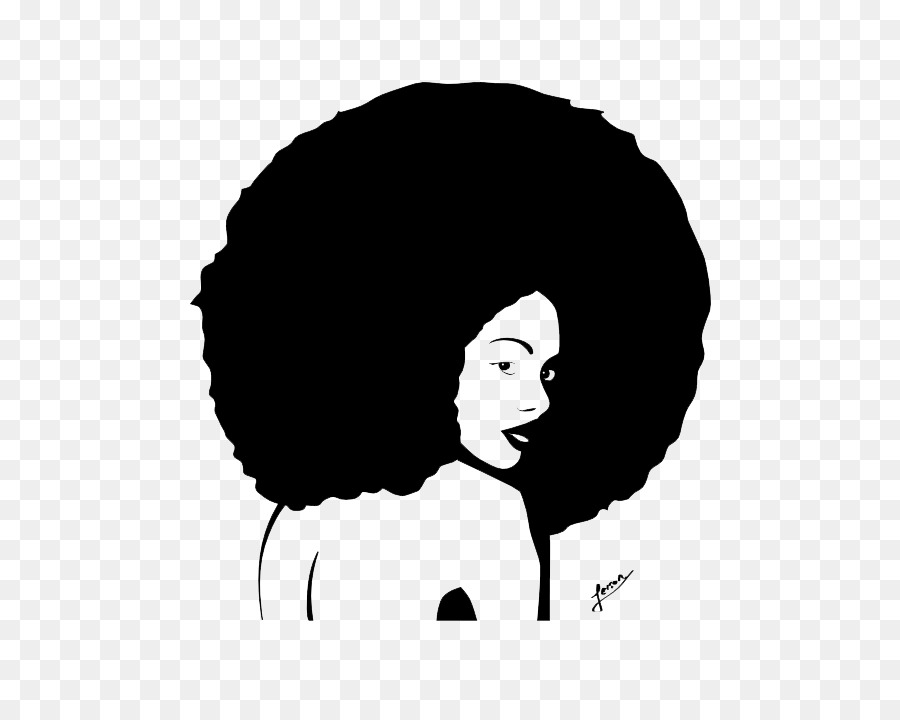 T-shirt Wall decal Afro Stencil Black - Afro Hair PNG 