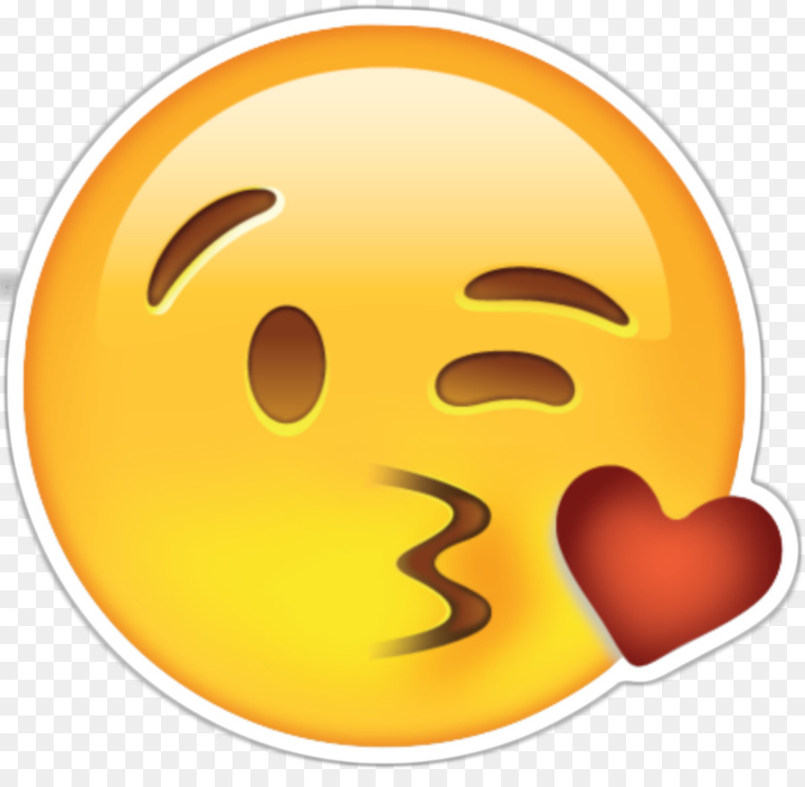 Emoji Ciuman Heart Emoticon Sticker Ciuman Unduh Emoticon
