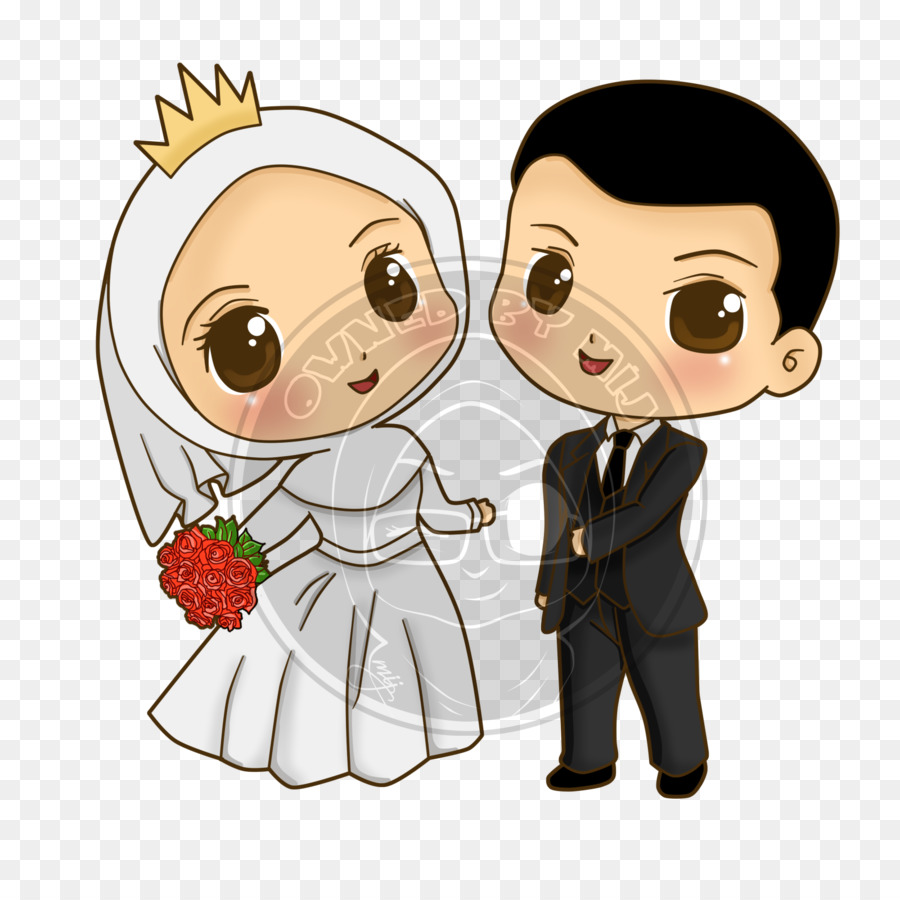 Wedding Invitation Cartoon Drawing Muslim Png Download 16001600