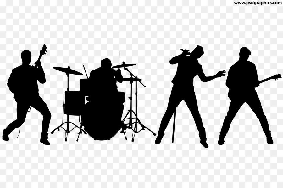 Rock Band Silhouette Musical ensemble band png download 