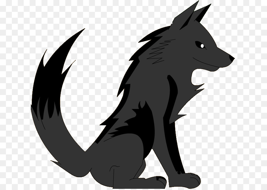 Dog Fox Black wolf Drawing Clip art - wolf png download - 691*636 ...