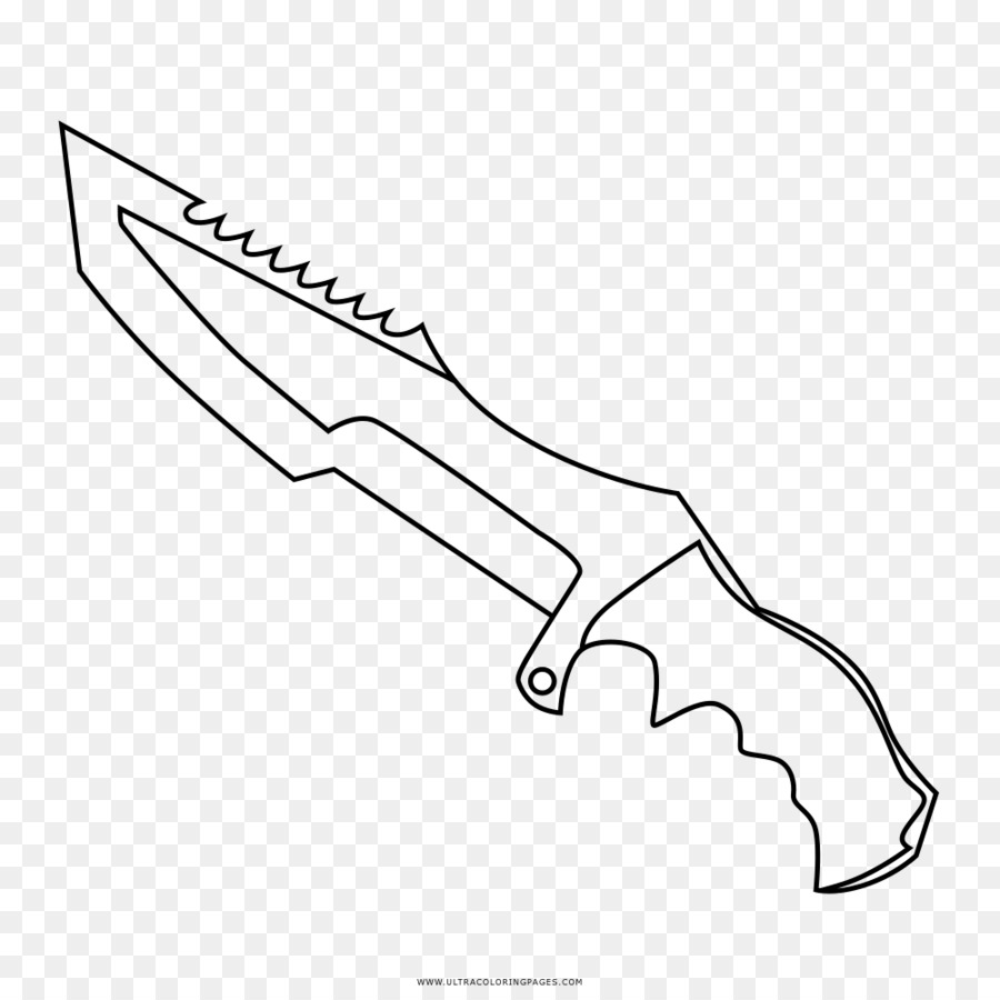 Download Huntsman Knife Sketch Coloring Page