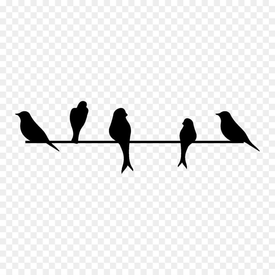 Bird Wall decal Sticker - birds silhouette png download 