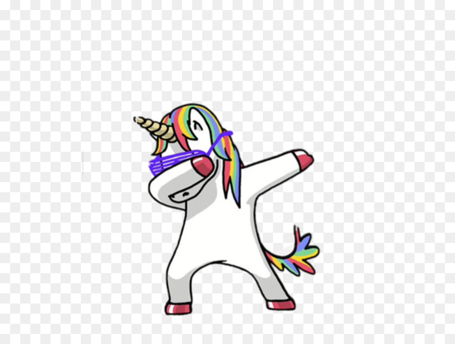 T-shirt Dab Unicorn Being Top - Unicorn background png 