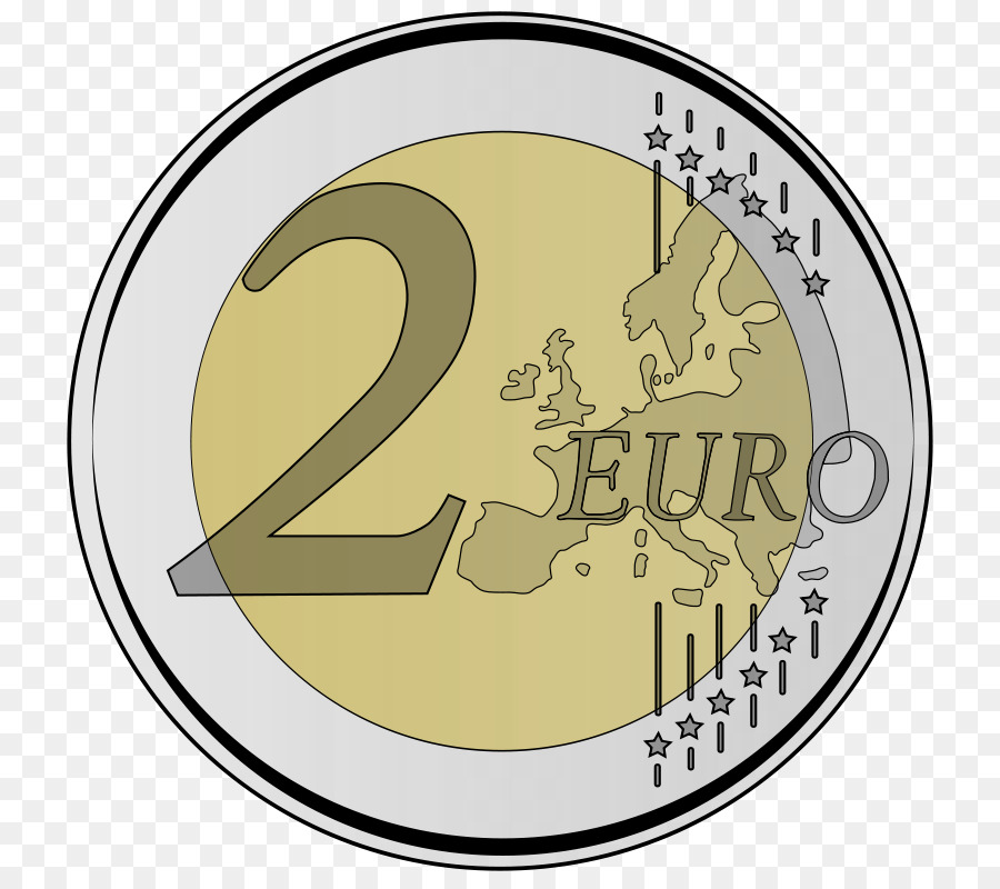 2 euro koin Euro tanda koin Euro Clip art euro Unduh 