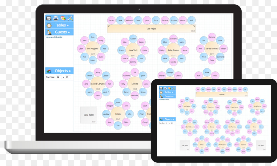 Plan De Table Wedding Planner Planning Planner Png Download