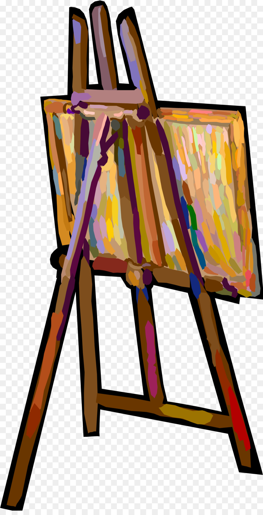Easel Art  museum Painting Clip  art  canvas  png download 