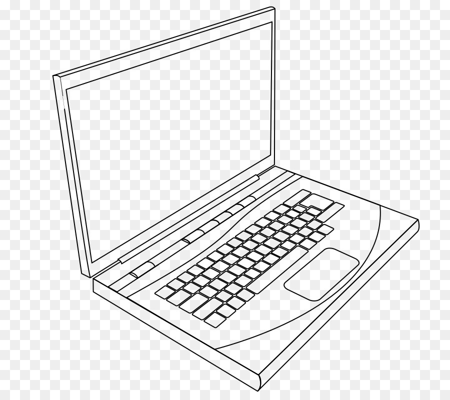 Laptop Line art Drawing Clip art - line drawing png download - 800*800