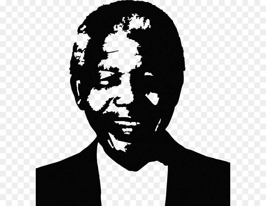 Nelson Mandela Black and white Photography Drawing Sticker 