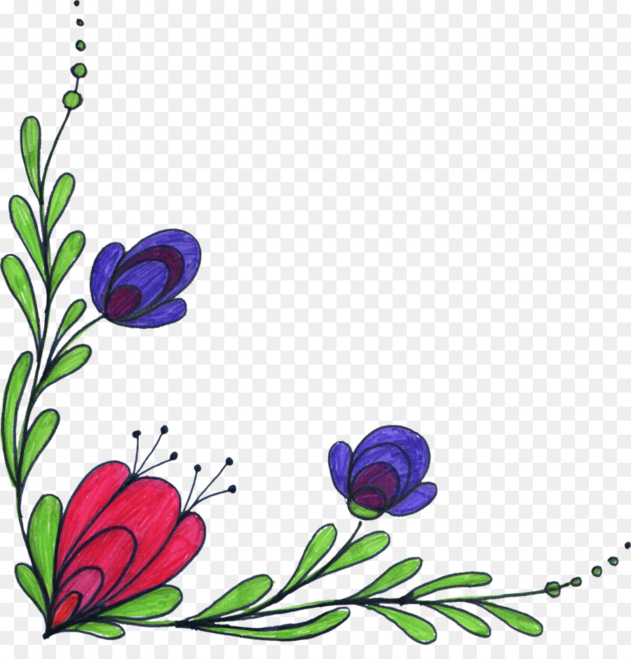 Art Floral Design Flower Drawing Doodle Png Download 20002045