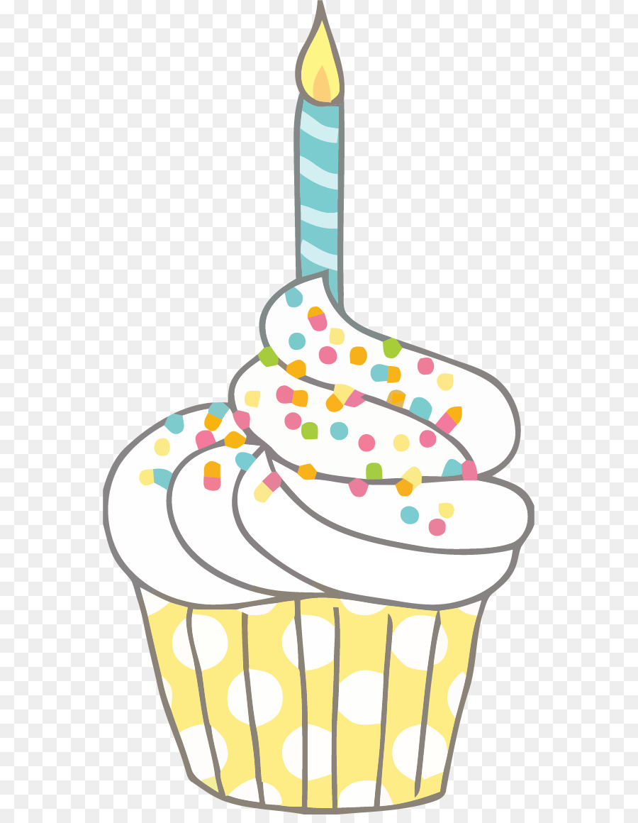 Kue Ulang Tahun Cupcake Clip Art Doodle Png Unduh 6091148