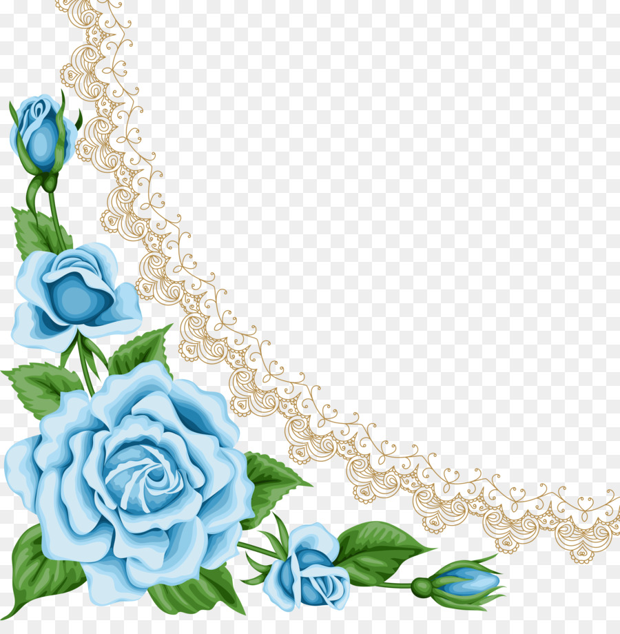 kisspng flower blue rose paper clip art teal frame 5ac74362e08df3