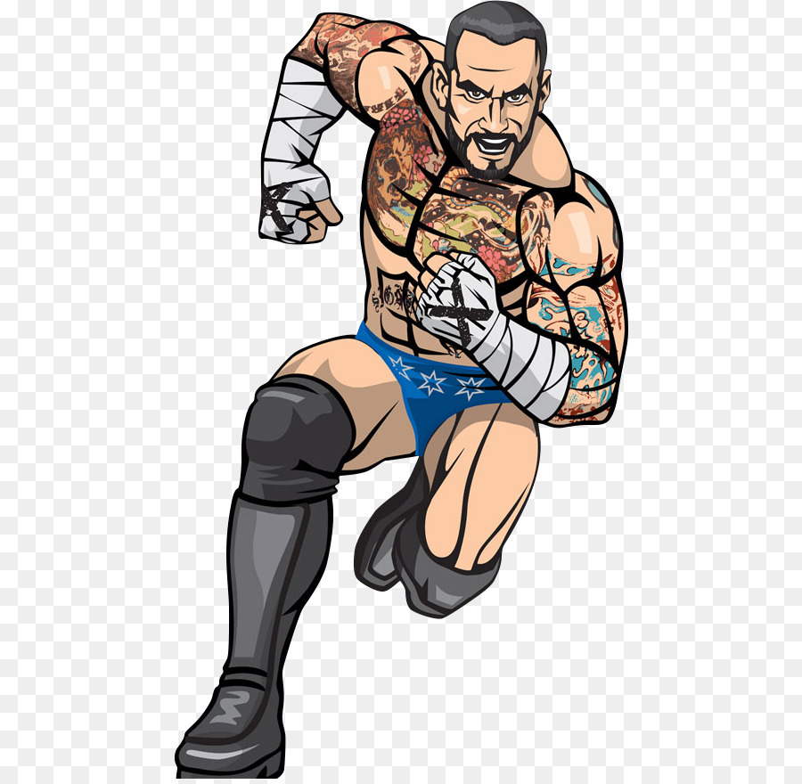 Cartoon Professional Wrestler Drawing WWE - cm punk png download - 510*
