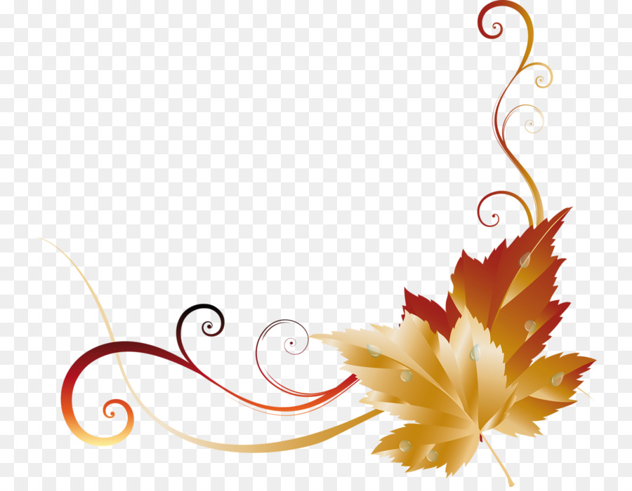 Autumn leaf color Clip art - gold corner png download - 800*694 - Free