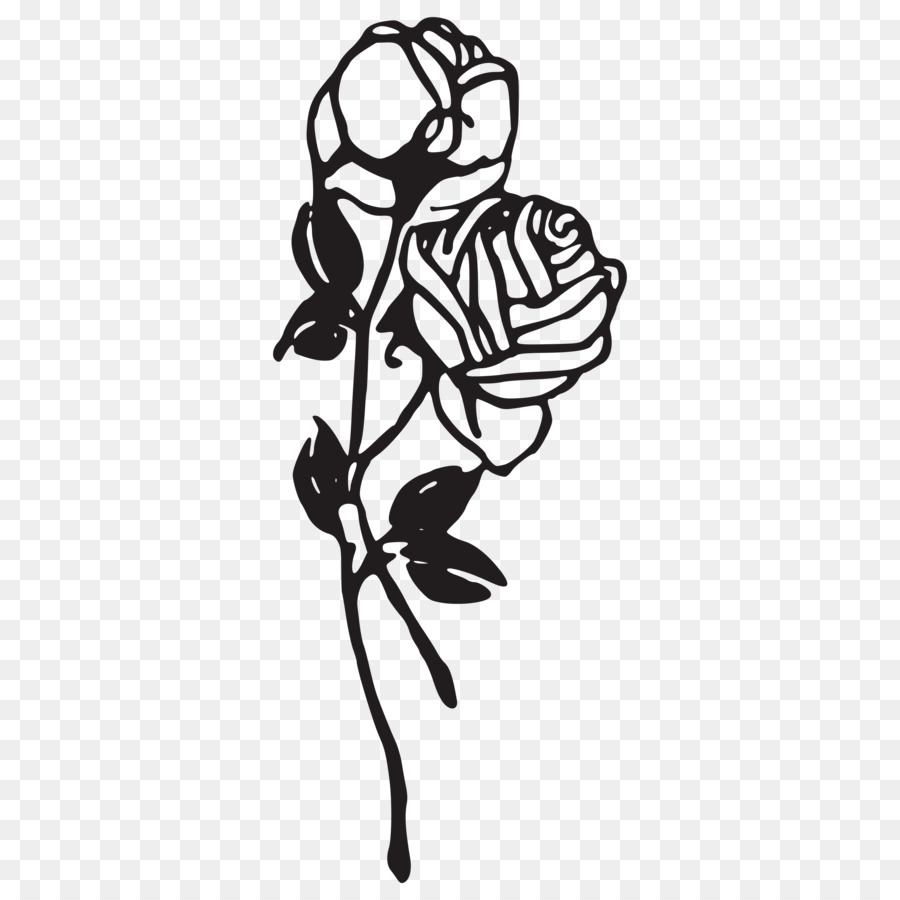 rose tattoo transparent background