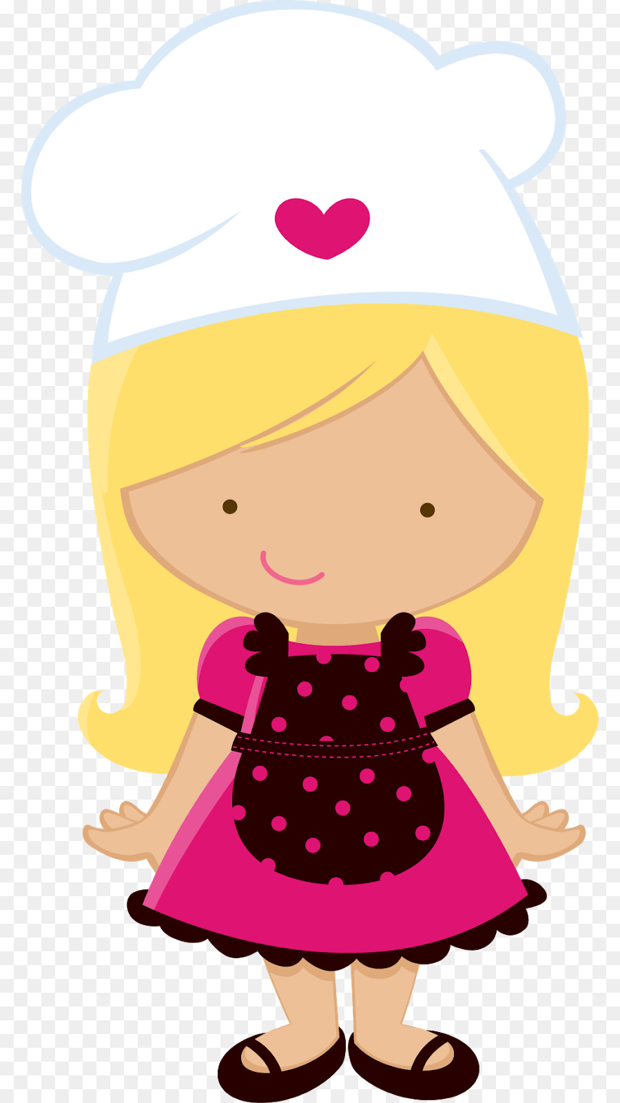 Chef Gambar Clip Art Lucu Unduh Pink Seni Gadis Bersama Ungu