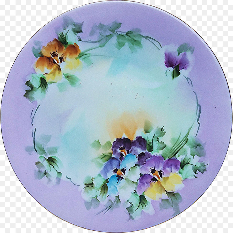 Piring Porselen Yang Pecah Bunga Cina Lukisan Bunga Biru Unduh