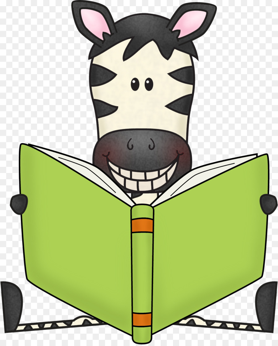 Reading Coloring book Clip art zebra png download 1049