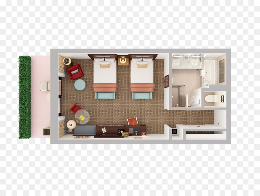 Arizona Biltmore Hotel Bedroom Floor plan 2d furniture 