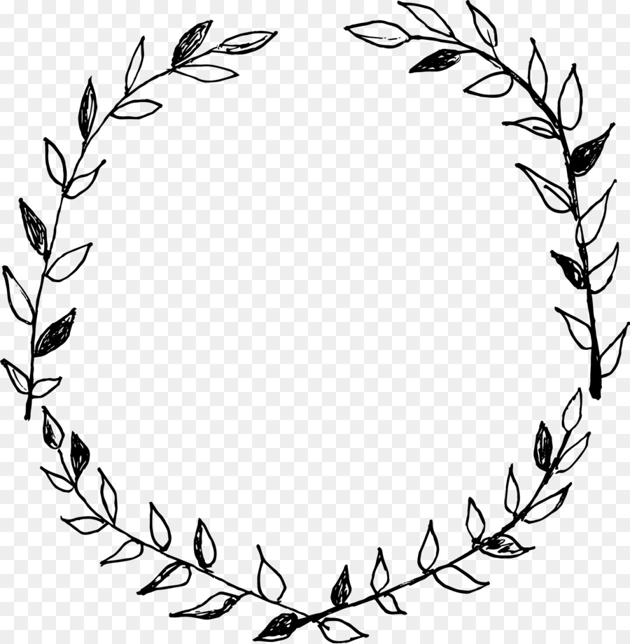 Laurel wreath Drawing Clip art - black dandelion 1750*1787 transprent