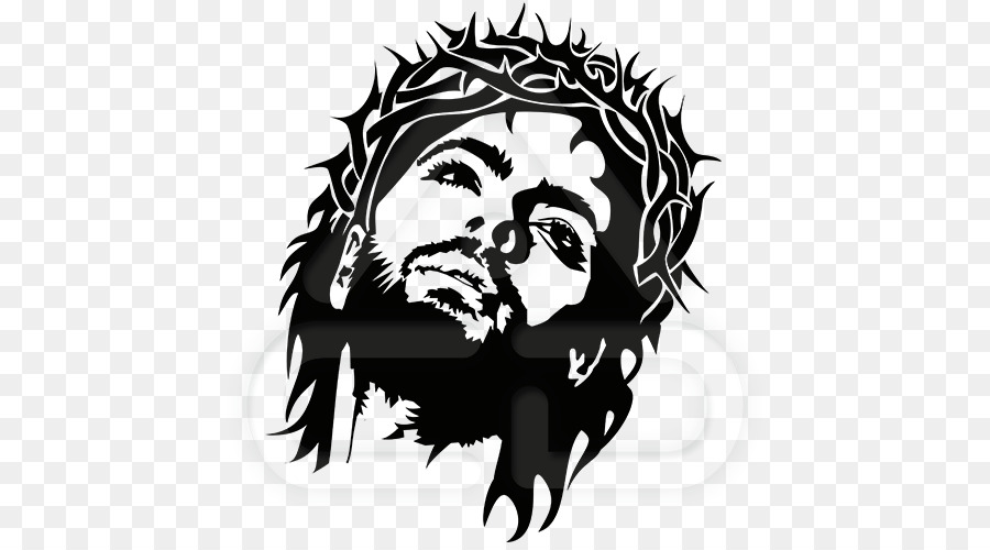 Holy Face of Jesus Crown of thorns Drawing - jesus vector png download