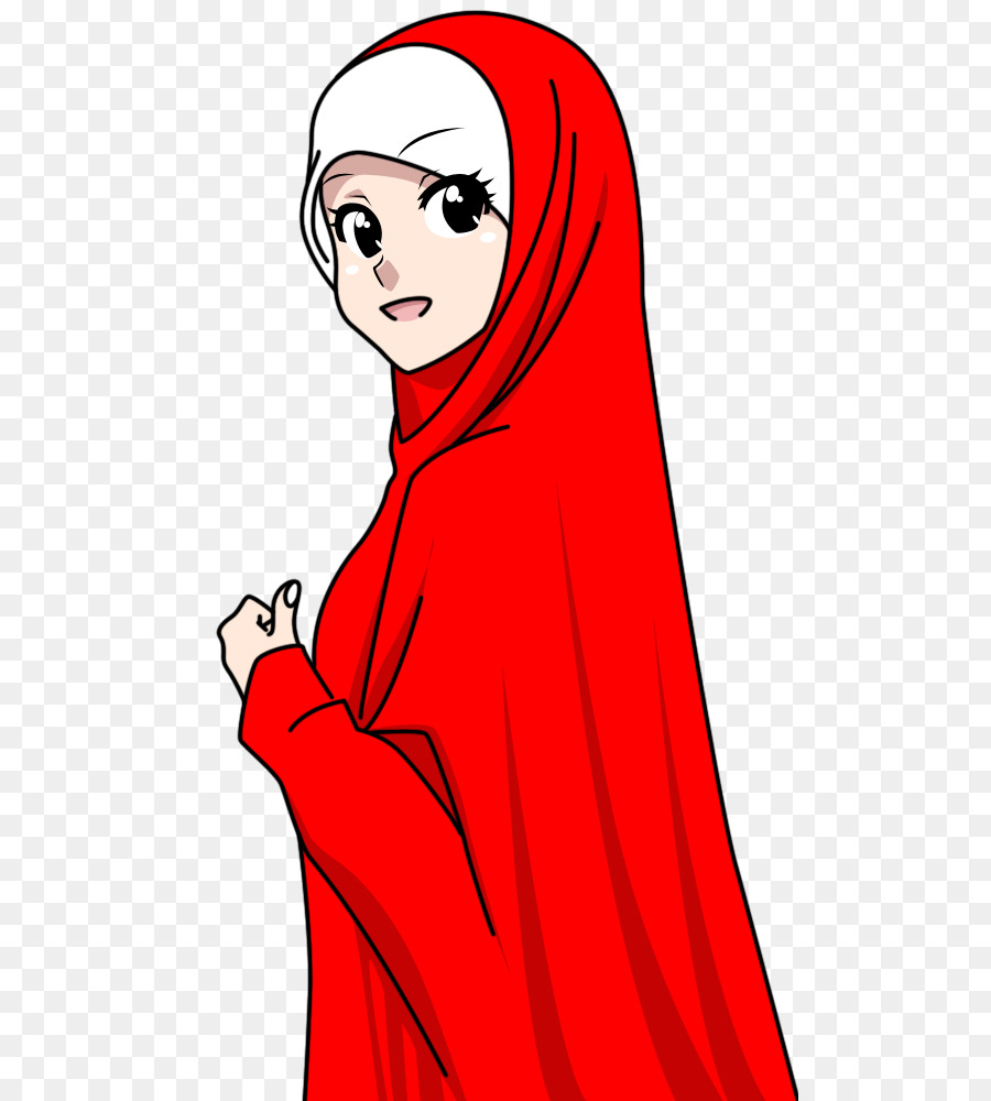 Muslim Islamic Art Drawing Hijab Women Wearing Hijab Png Download