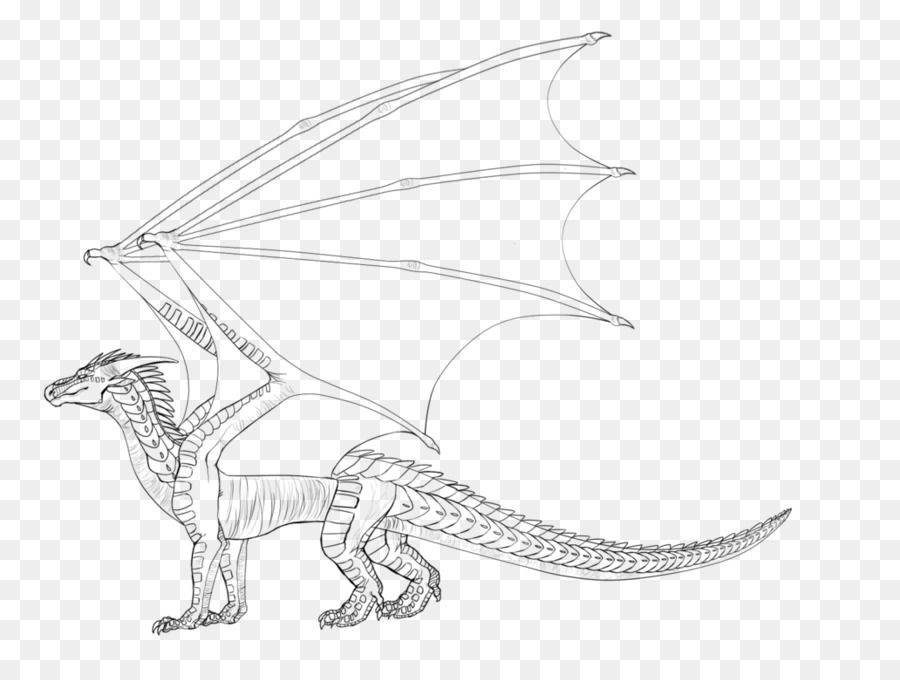 Wings of Fire Line art Drawing Dragon - dragon 1032*774 transprent Png