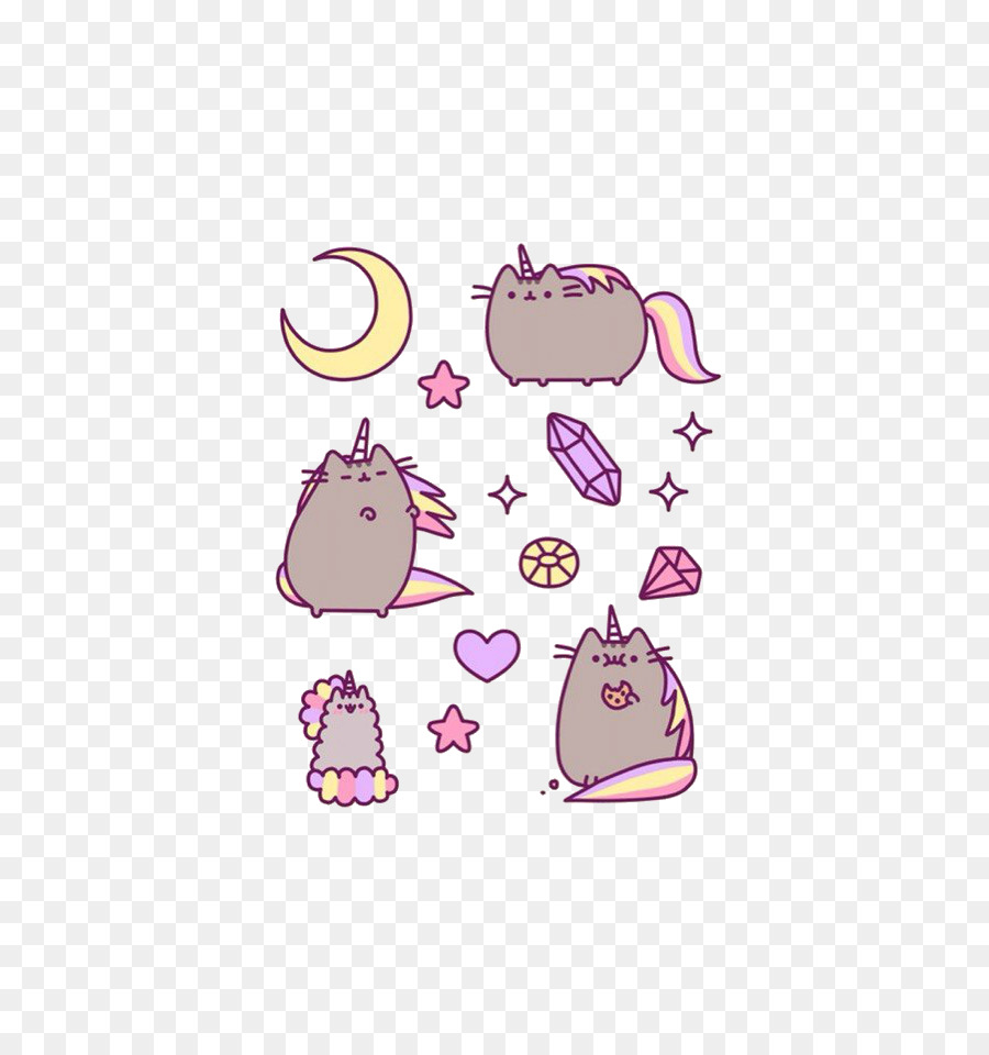 pusheen on a unicorn