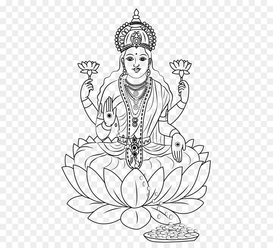 Ganesha Lakshmi Saraswati Drawing Devi - ganesha png download - 598*811