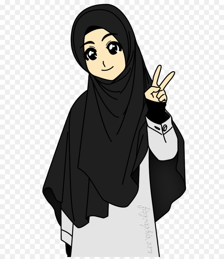 Islam Muslim Jilbab Kartun Dua Islam Png Unduh 6181032