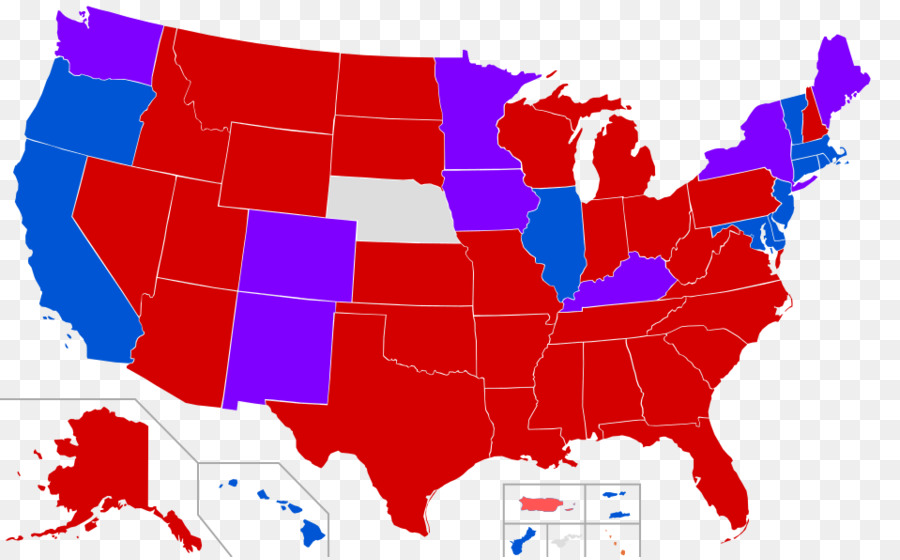 Rote Staaten Und Blaue Staaten Us Bundesstaat Iowa United