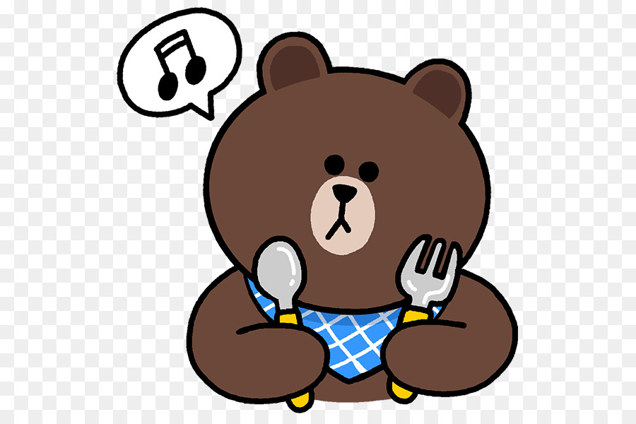 Line  Friends Brown bear  Sticker  bear  589 600 transprent 