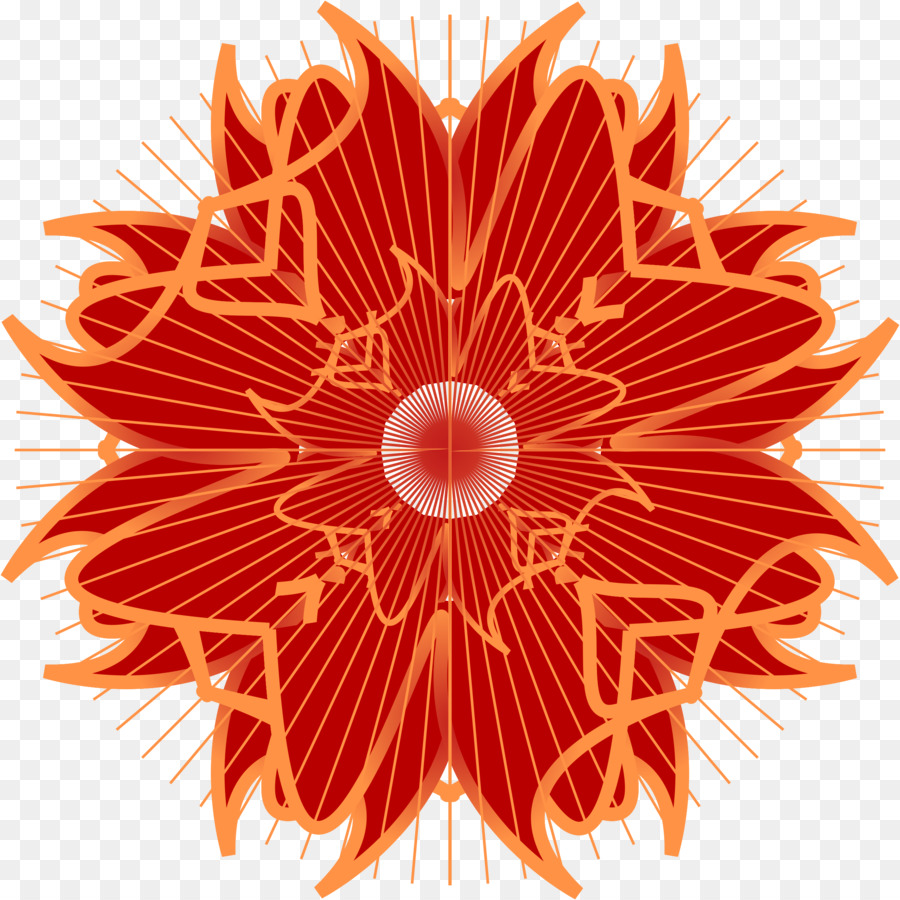 Roset Ornamen Pola Dekoratifwarna Warni Unduh Bunga Orange