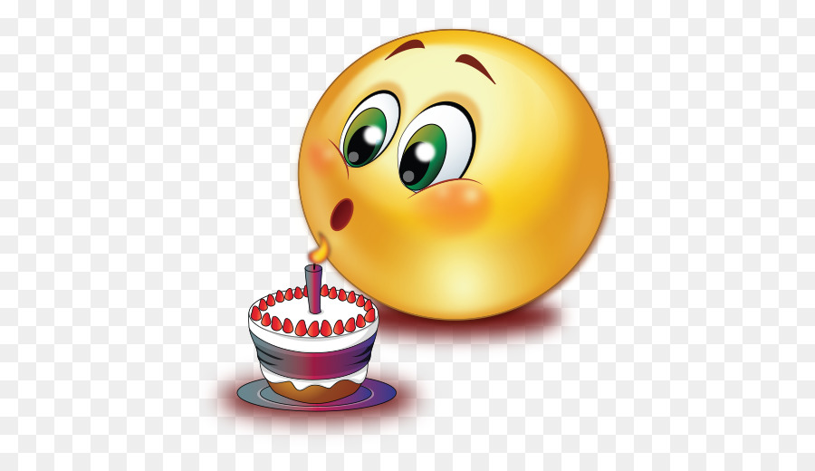 Smiley-Geburtstag-Kuchen-Emoticon - bläst Kerzen png ...