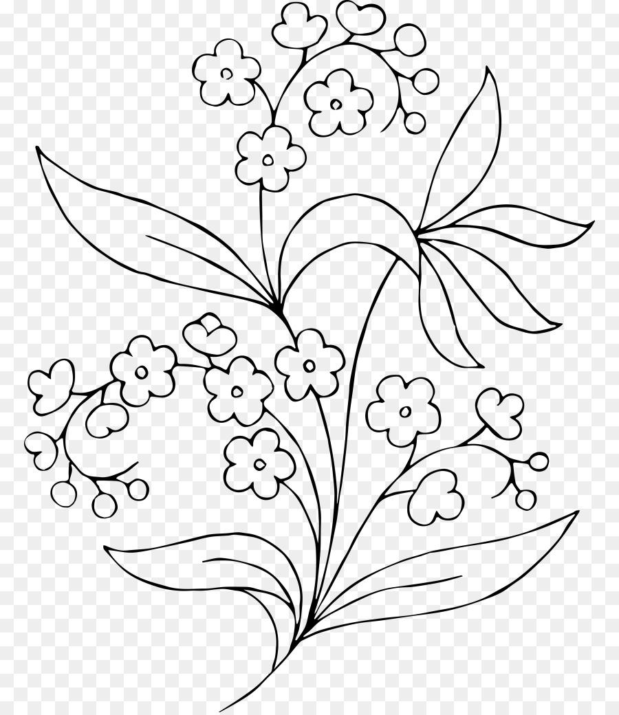 Flower Black And White Drawing Visual Arts Flor Png Download